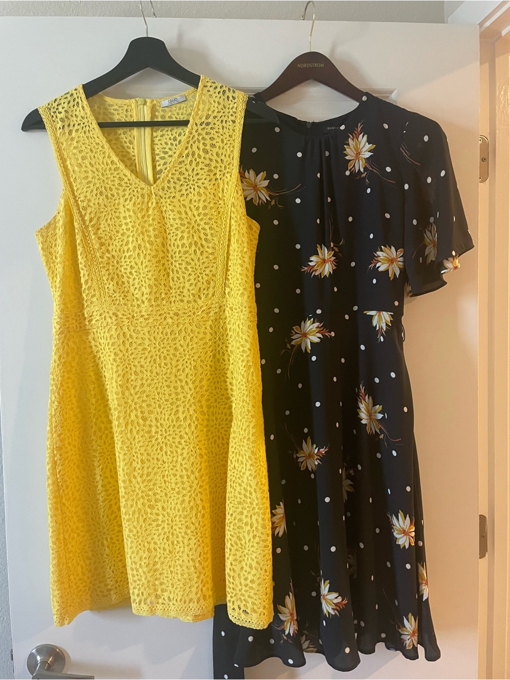 Two dress Liu Jo Yellow Lace Sleeveless Mini Dress and Banana republic size 4